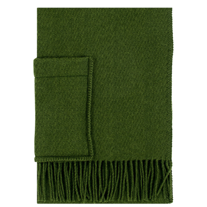 Siiri - Wool scarf with pockets - Dark red - 60 x 170 cm