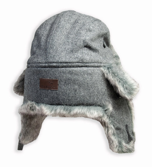STIGEN Trappermütze mit Kunstfell - Grau - Unisex