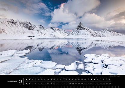 Skandinavien - 360° Premium-Wandkalender 2025 - 50 x 35 cm - 360Grad Medien