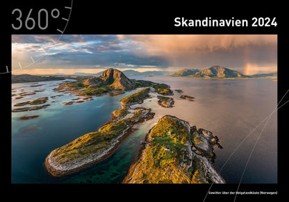 Skandinavien - 360° Premium-Wandkalender 2024 - 50 x 35 cm - 360Grad Medien