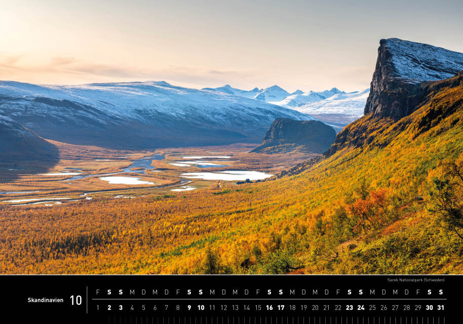 Skandinavien - 360° Premium-Wandkalender 2027 - 50 x 35 cm - 360Grad Medien