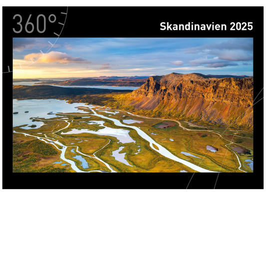 Skandinavien - 360° Premium-Wandkalender 2025 - 50 x 35 cm - 360Grad Medien