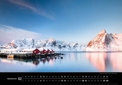 Skandinavien - 360° Premium-Wandkalender 2027 - 50 x 35 cm - 360Grad Medien
