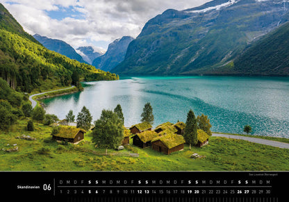 Skandinavien - 360° Premium-Wandkalender 2027 - 50 x 35 cm - 360Grad Medien