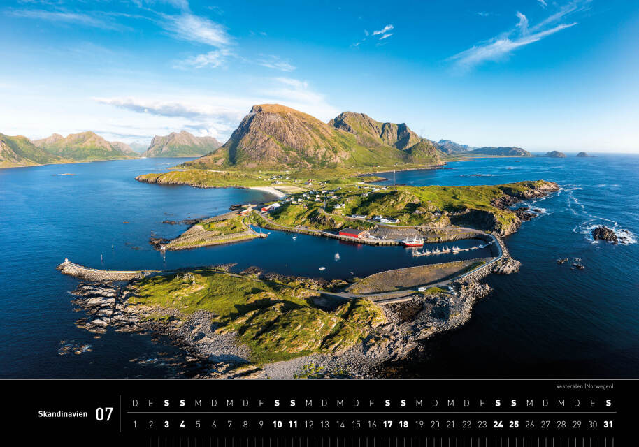Skandinavien - 360° Premium-Wandkalender 2027 - 50 x 35 cm - 360Grad Medien