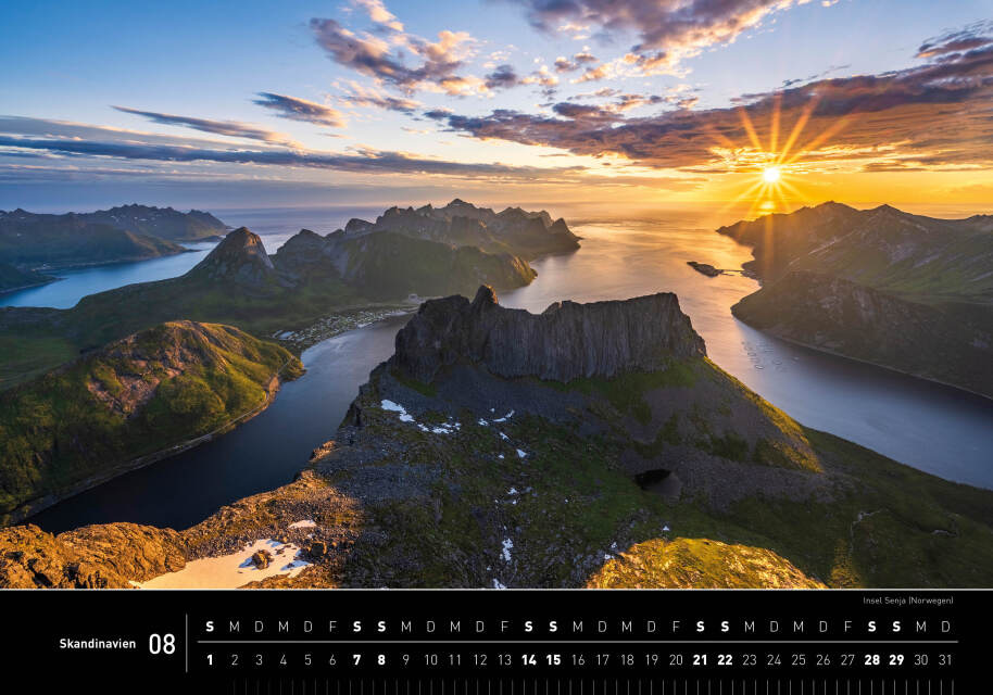 Skandinavien - 360° Premium-Wandkalender 2027 - 50 x 35 cm - 360Grad Medien