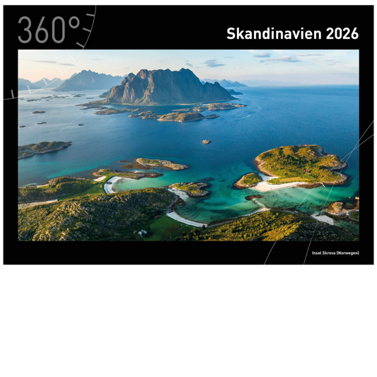 Skandinavien - 360° Premium-Wandkalender 2026 - 50 x 35 cm - 360Grad Medien
