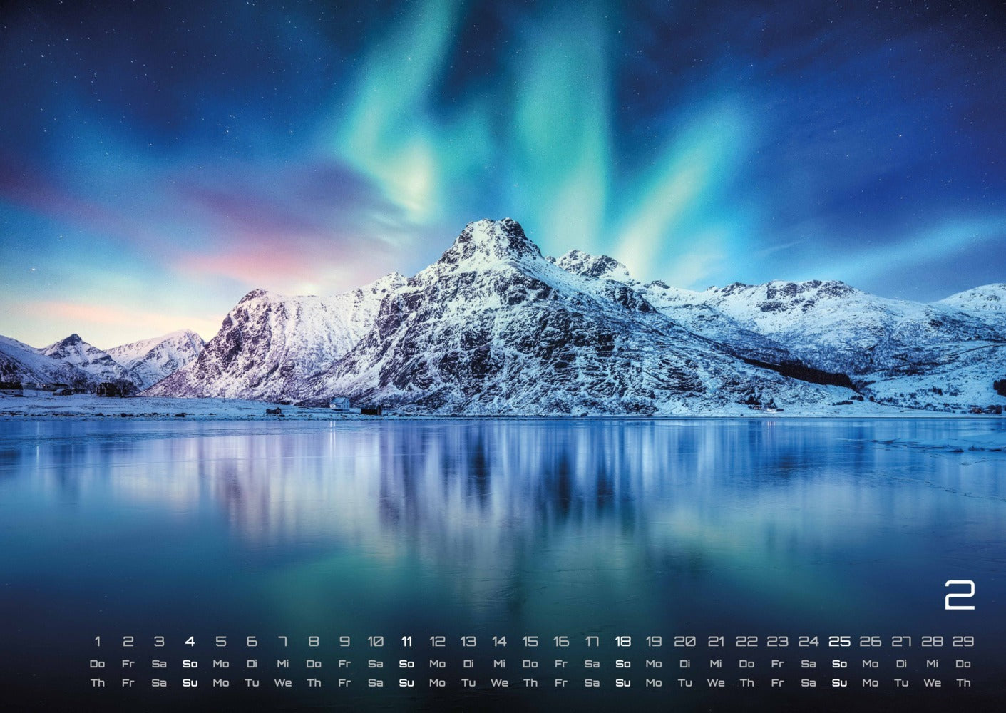 Polarlichter - Grandiose Naturschauspiele - Wandkalender 2024 - 59 x 42 cm