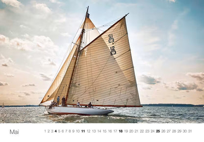 Yacht Classic - Wandkalender 2025 -  68 x 48 cm - Delius Klasing