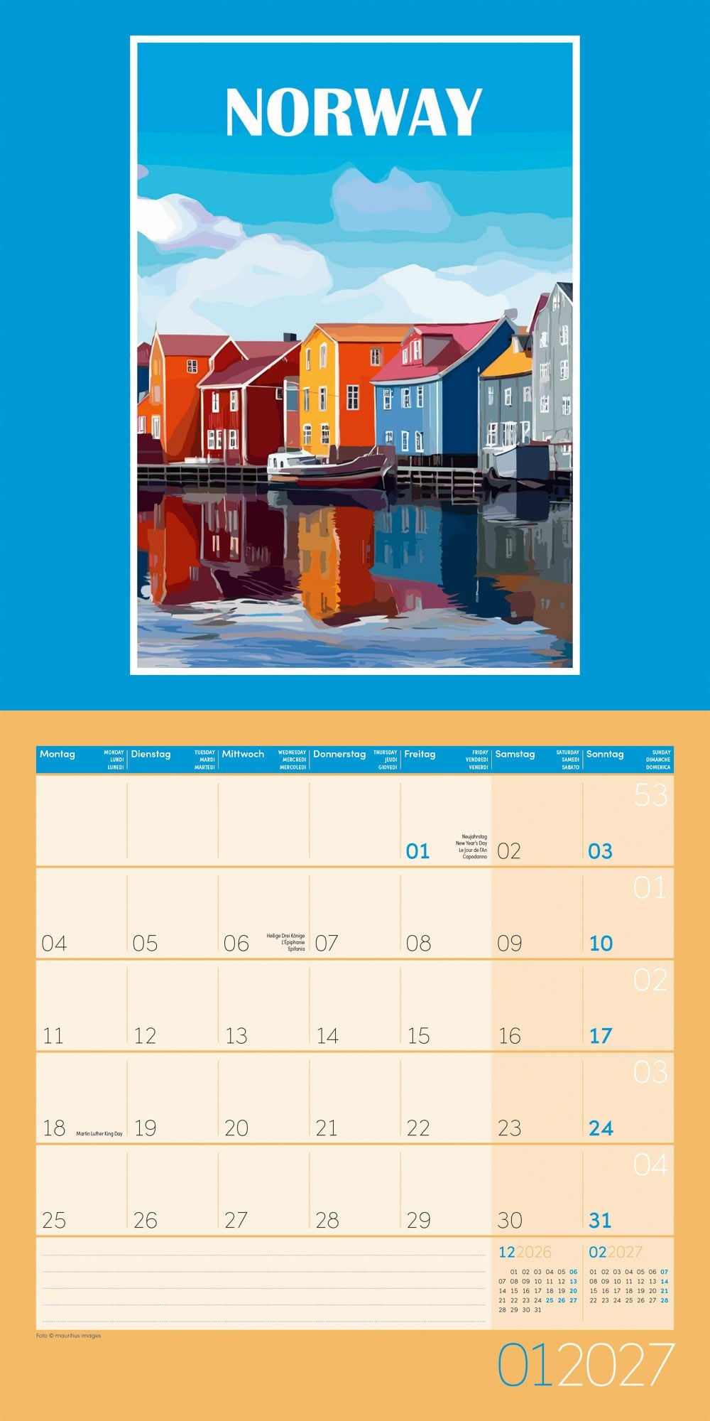 Vintage Voyage - Kalender 2027 - 30 x 30 cm - Ackermann Kunstverlag