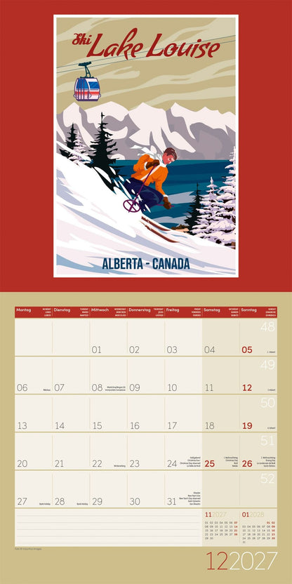 Vintage Voyage - Kalender 2027 - 30 x 30 cm - Ackermann Kunstverlag
