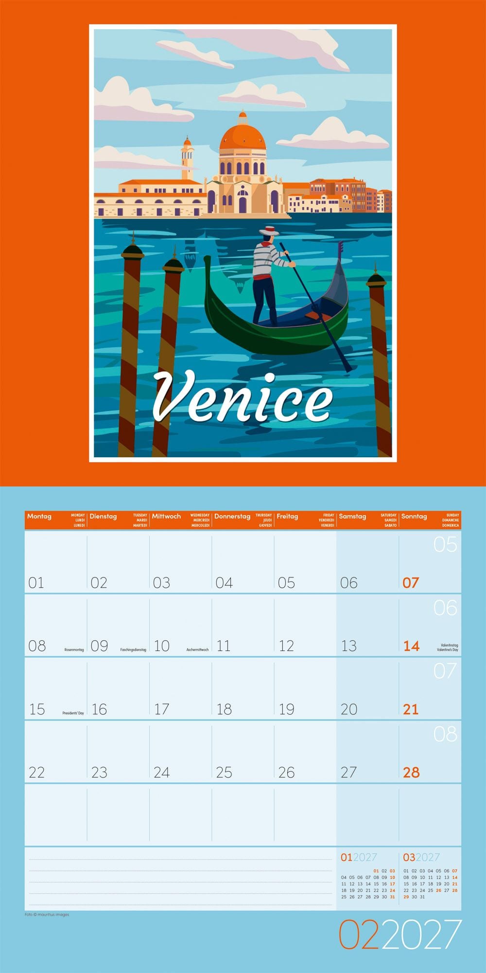 Vintage Voyage - Kalender 2027 - 30 x 30 cm - Ackermann Kunstverlag