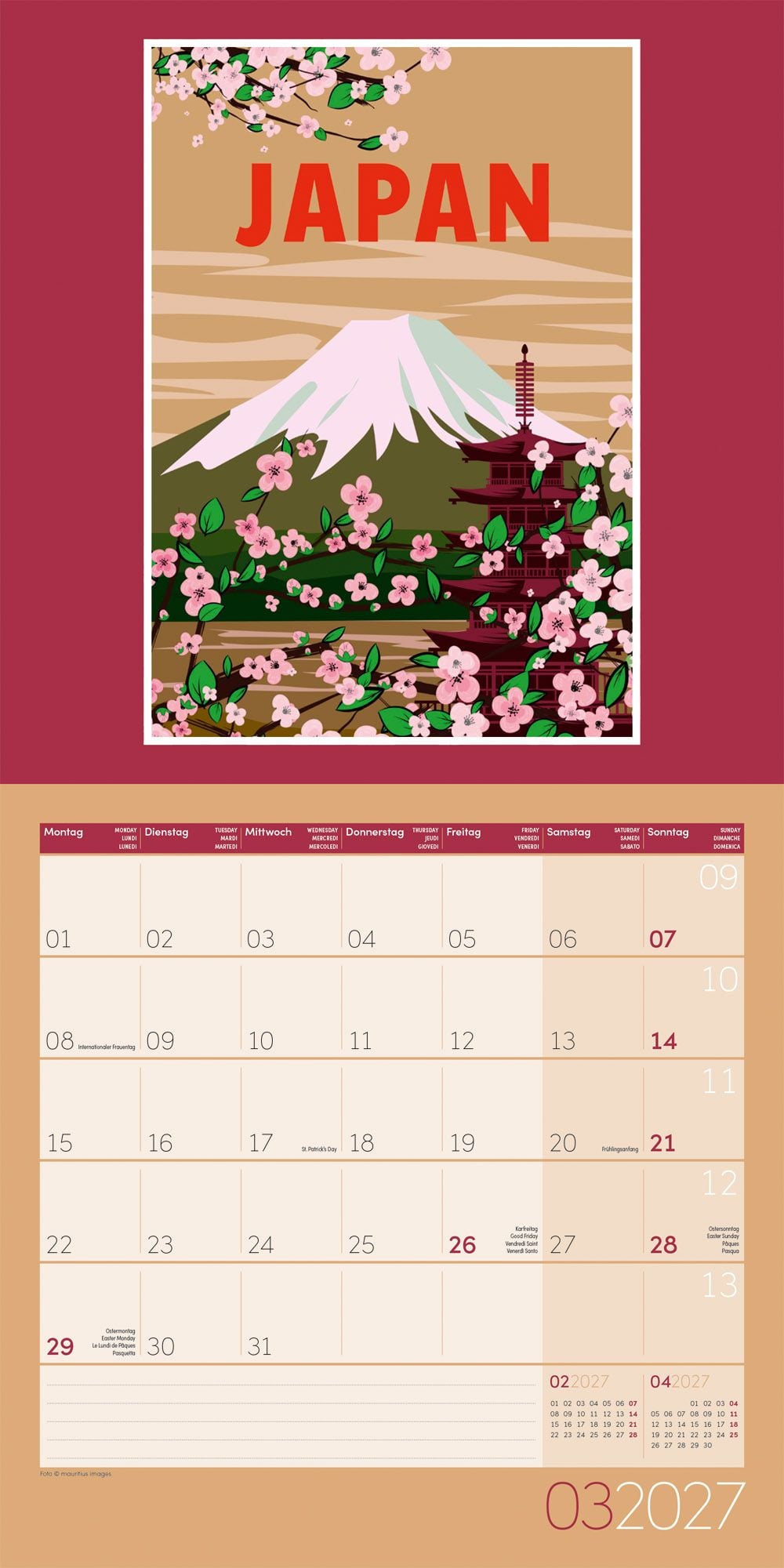 Vintage Voyage - Kalender 2027 - 30 x 30 cm - Ackermann Kunstverlag