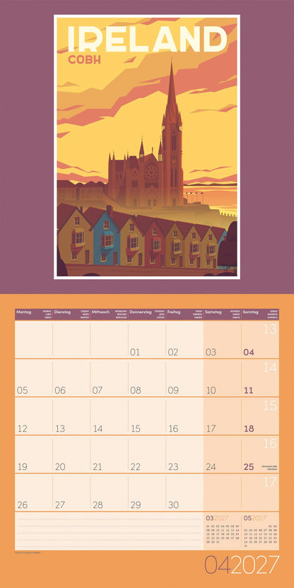 Vintage Voyage - Kalender 2027 - 30 x 30 cm - Ackermann Kunstverlag