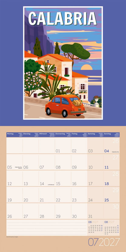 Vintage Voyage - Kalender 2027 - 30 x 30 cm - Ackermann Kunstverlag