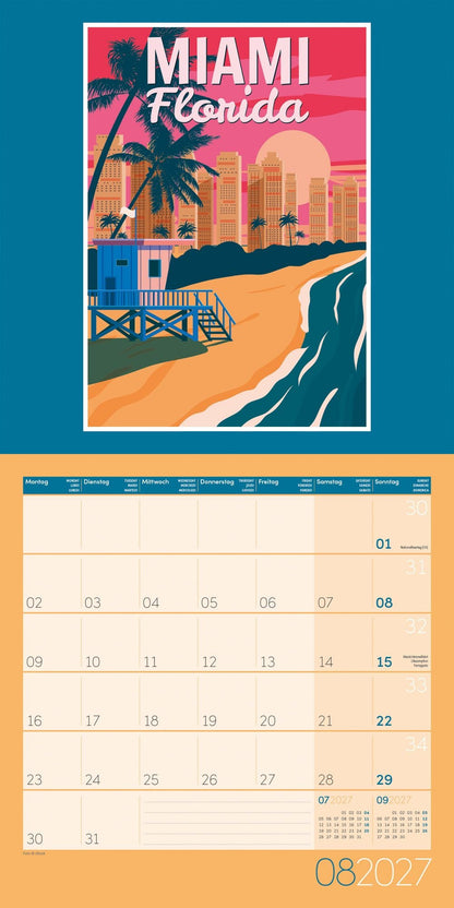 Vintage Voyage - Kalender 2027 - 30 x 30 cm - Ackermann Kunstverlag