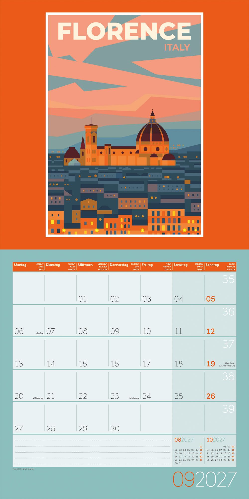 Vintage Voyage - Kalender 2027 - 30 x 30 cm - Ackermann Kunstverlag