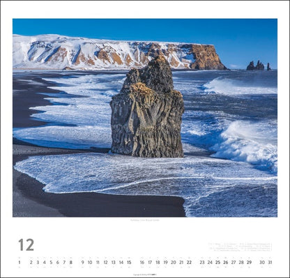Island - Wandkalender 2024 - 48 x 46 cm - Kunstverlag Weingarten