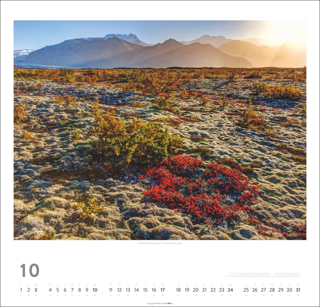 Island - Wandkalender 2027 - 48 x 46 cm - Kunstverlag Weingarten