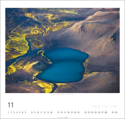 Island - Wandkalender 2027 - 48 x 46 cm - Kunstverlag Weingarten