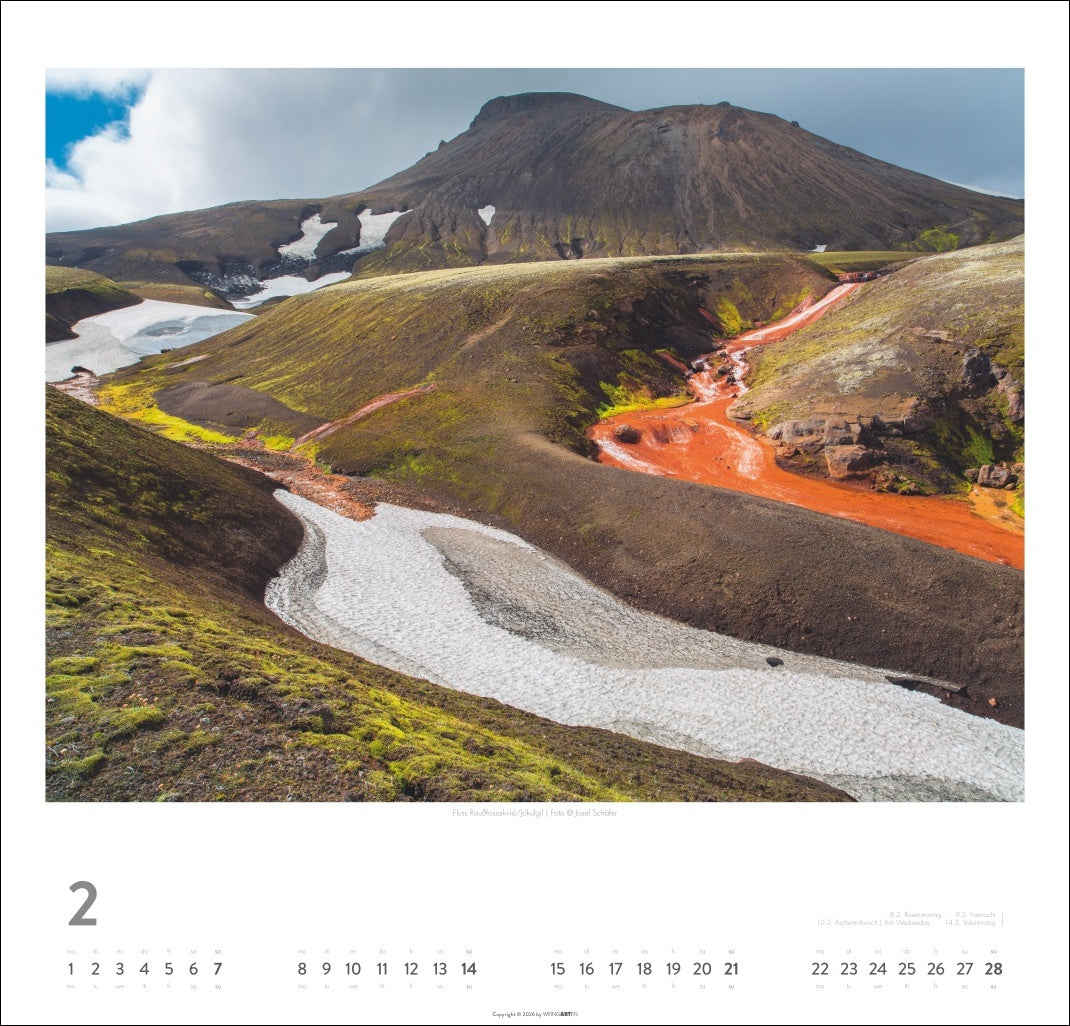 Island - Wandkalender 2027 - 48 x 46 cm - Kunstverlag Weingarten