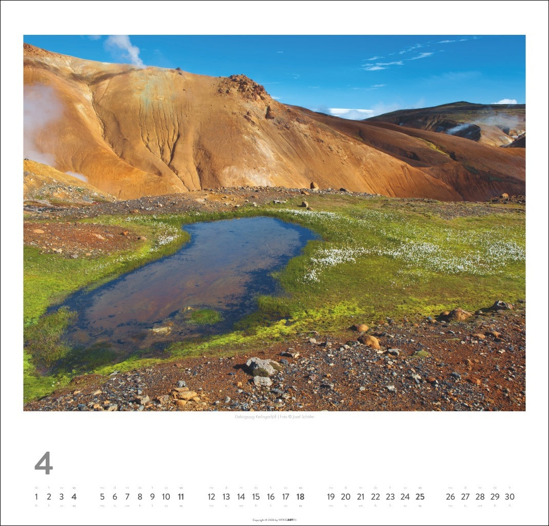Island - Wandkalender 2027 - 48 x 46 cm - Kunstverlag Weingarten