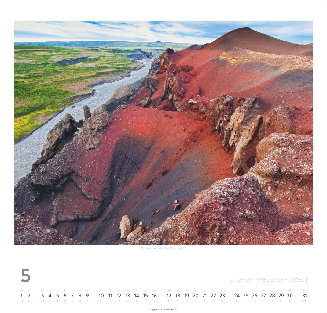 Island - Wandkalender 2027 - 48 x 46 cm - Kunstverlag Weingarten