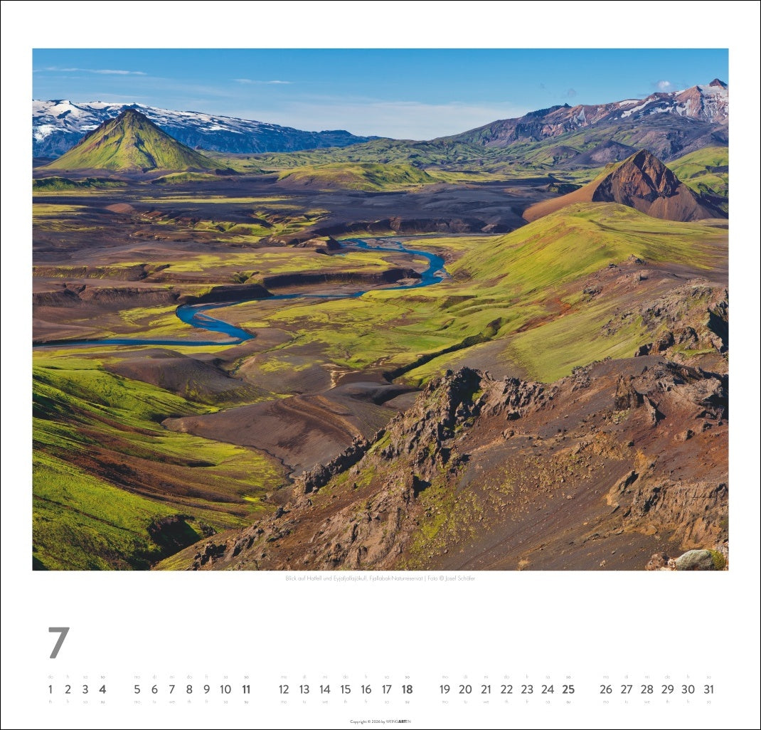 Island - Wandkalender 2027 - 48 x 46 cm - Kunstverlag Weingarten