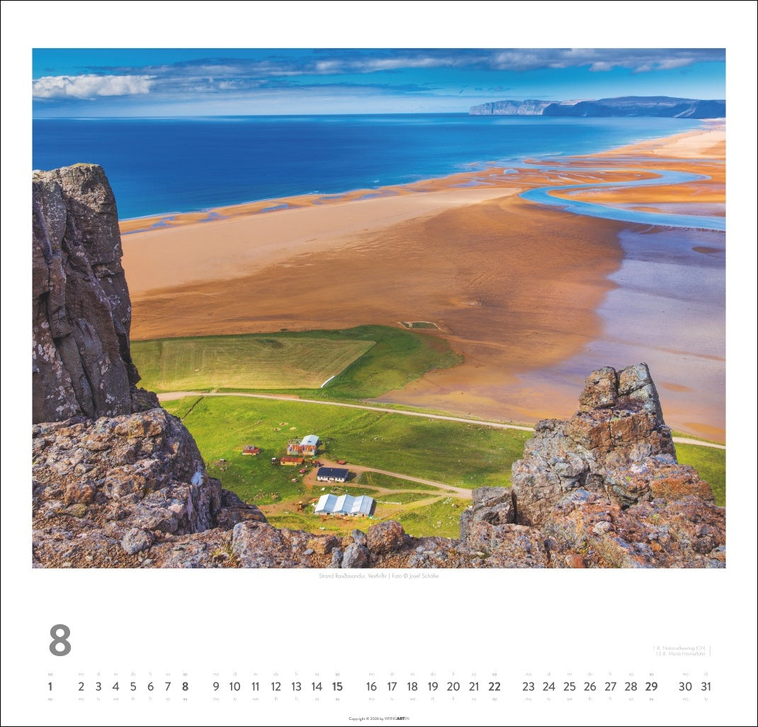 Island - Wandkalender 2027 - 48 x 46 cm - Kunstverlag Weingarten