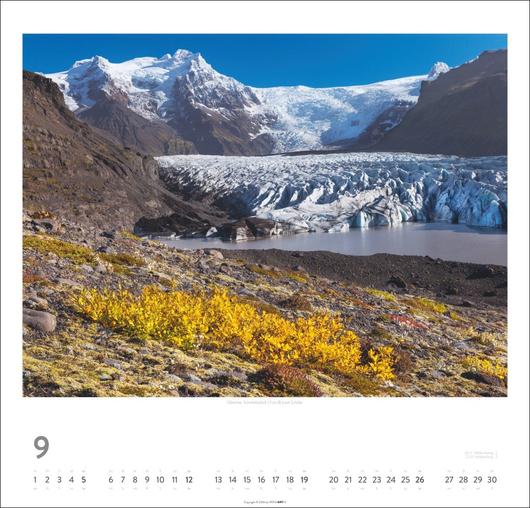 Island - Wandkalender 2027 - 48 x 46 cm - Kunstverlag Weingarten