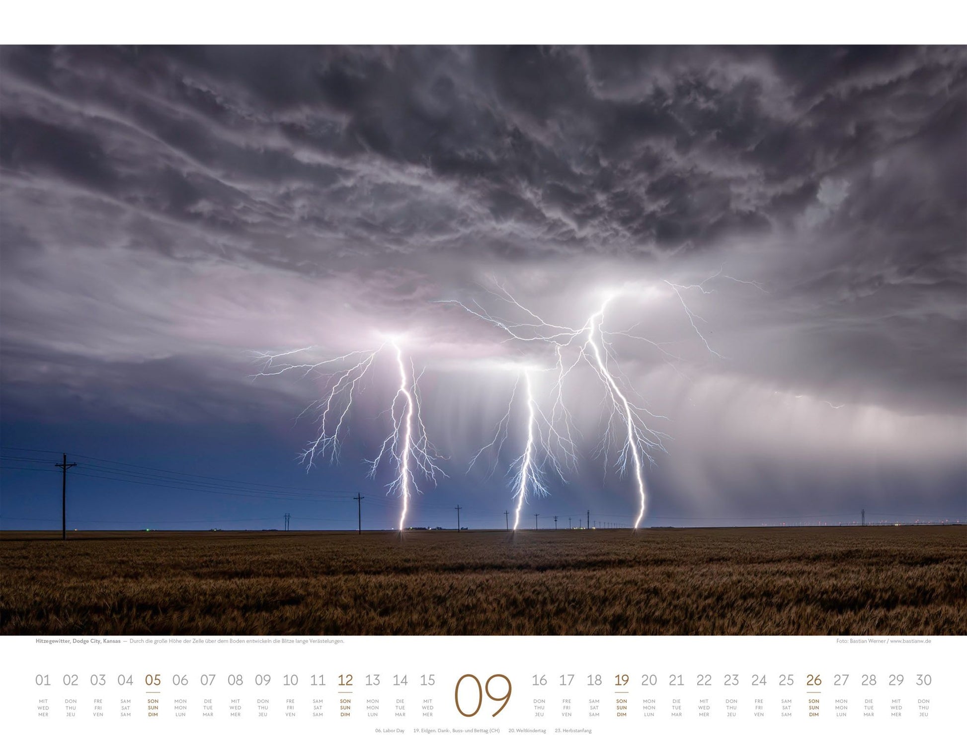 Naturkräfte - Wandkalender 2027 - 54 x 42 cm - Ackermann Kunstverlag