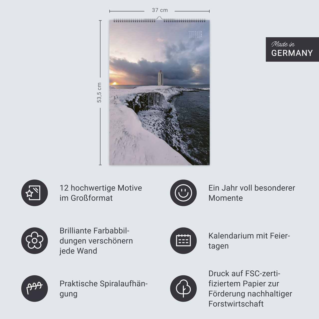 Scandinavian Dreams - Poster-Wandkalender 2026 - 38 x 54 cm - Heye Verlag