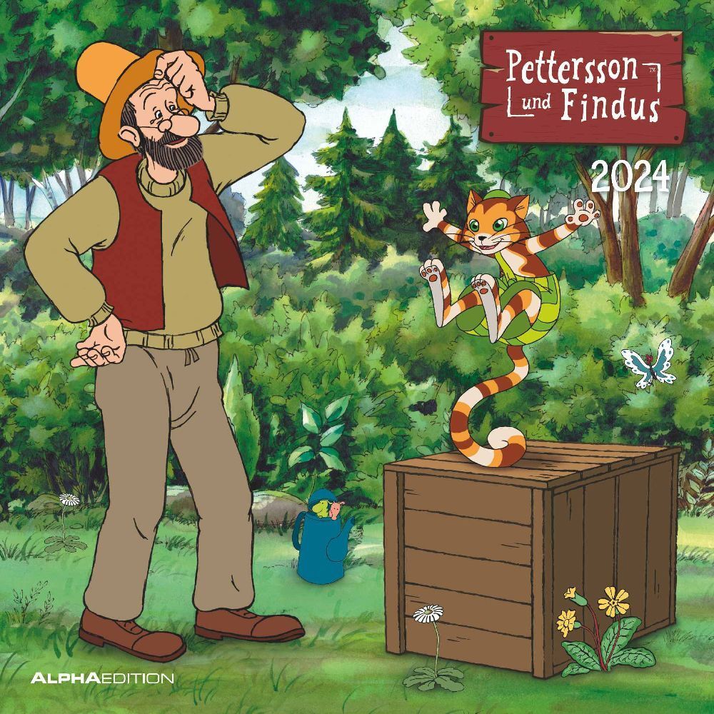 Pettersson und Findus - Kinderkalender 2024 -30 x 60 cm - Alpha Edition