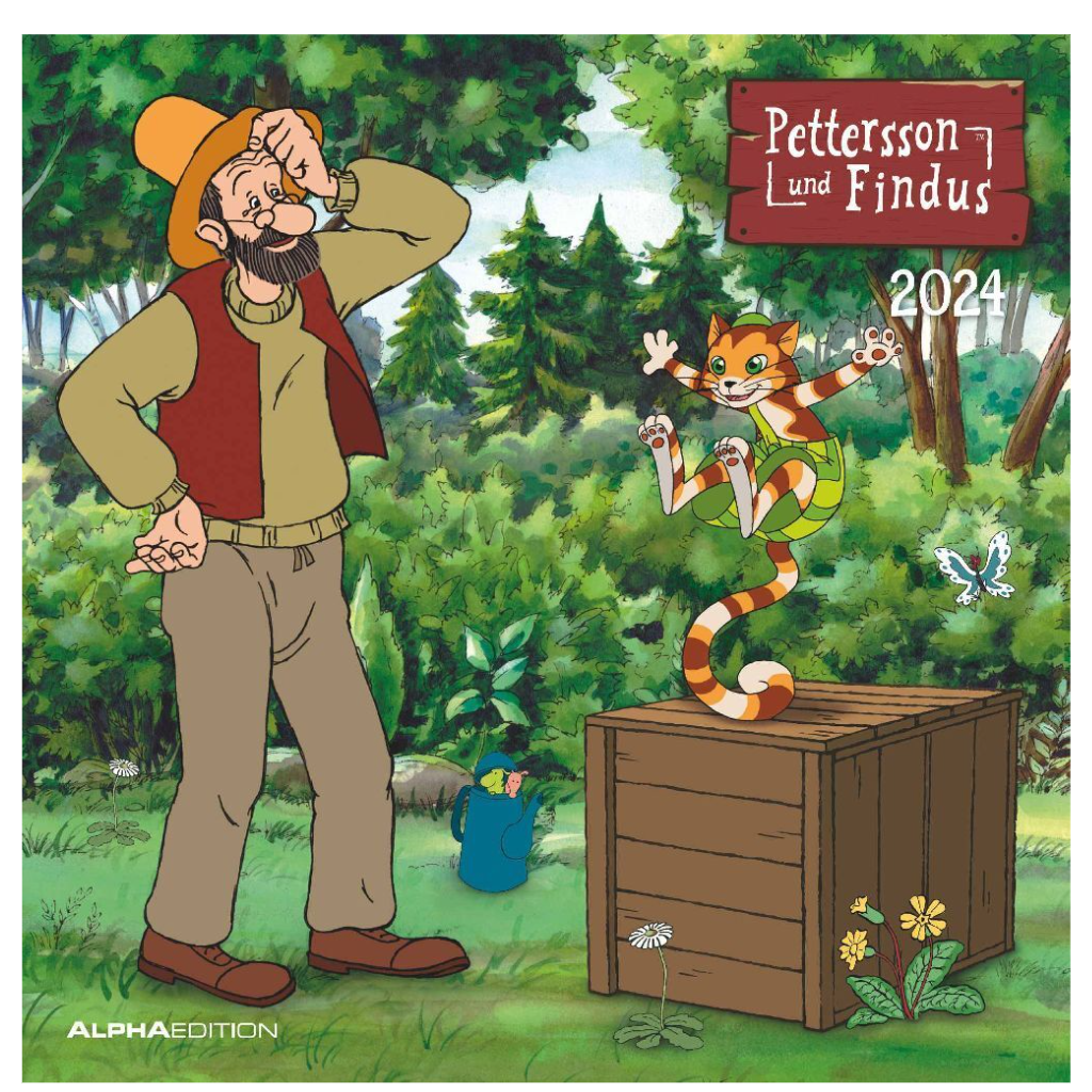 Pettersson und Findus - Kinderkalender 2024 -30 x 60 cm - Alpha Edition