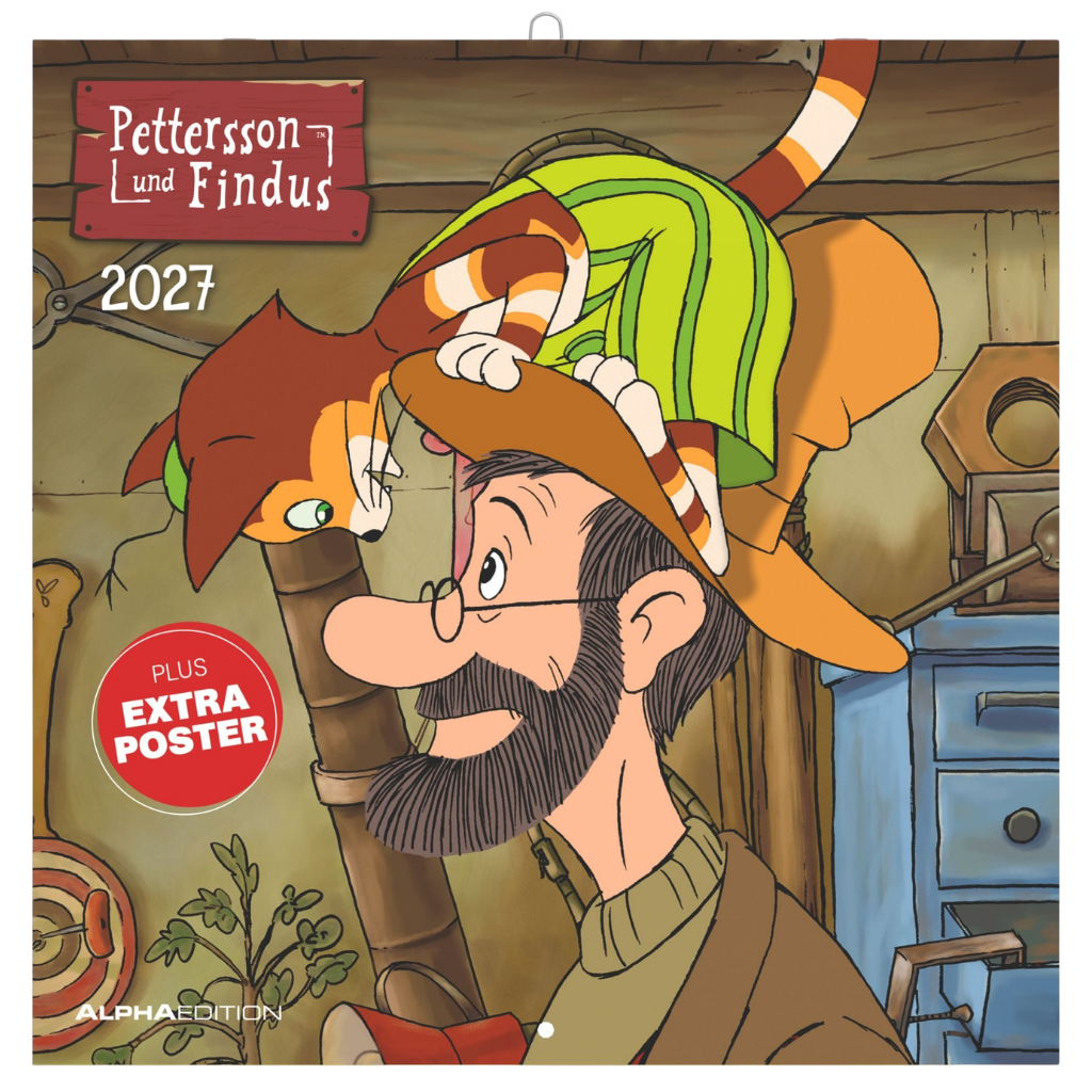 Pettersson und Findus - Kinderkalender 2027 -30 x 60 cm - Alpha Edition