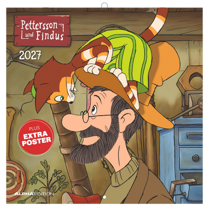 Pettersson und Findus - Kinderkalender 2027 -30 x 60 cm - Alpha Edition