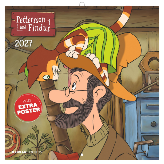 Pettersson und Findus - Kinderkalender 2027 -30 x 60 cm - Alpha Edition