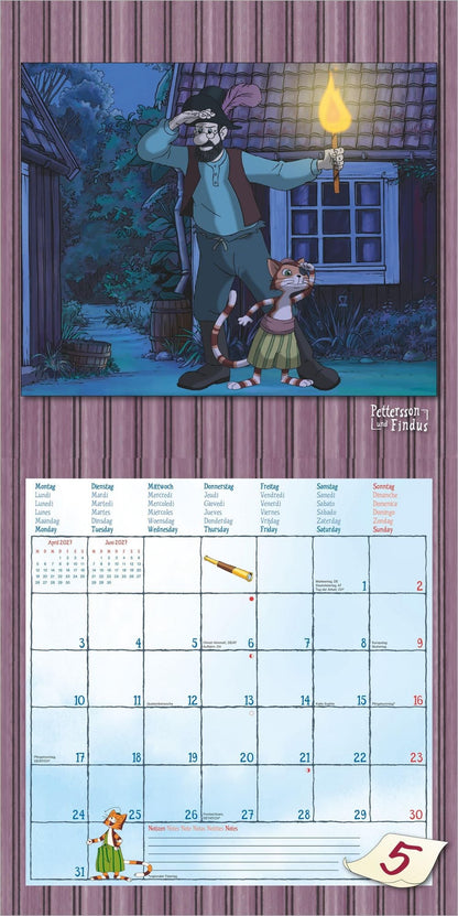 Pettersson und Findus - Kinderkalender 2027 -30 x 60 cm - Alpha Edition
