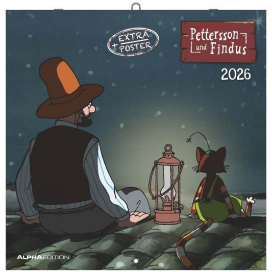 Pettersson und Findus - Kinderkalender 2026 -30 x 60 cm - Alpha Edition