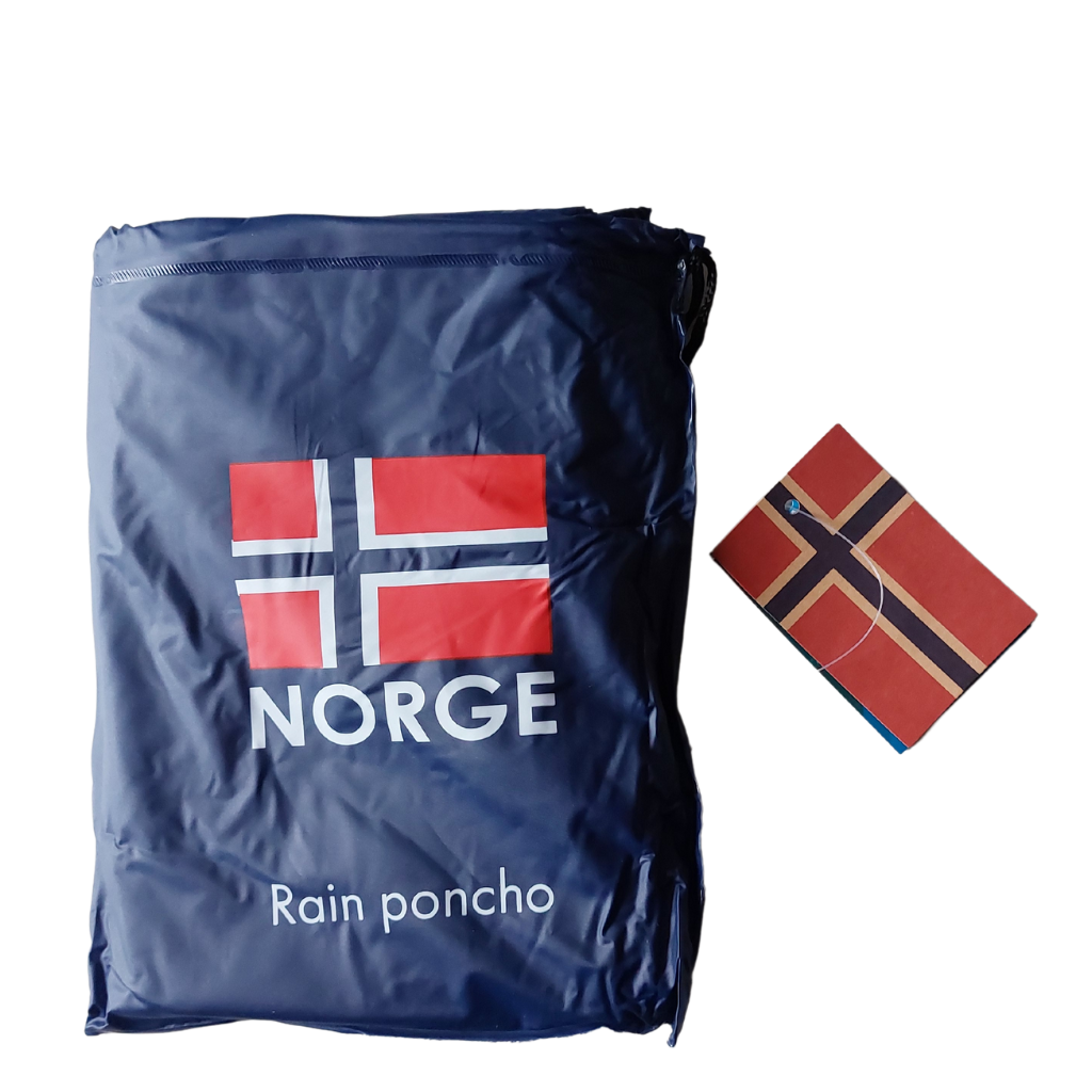 Regen-Umhang mit Norwegen Fahne und 'NORGE'