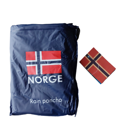Regen-Umhang mit Norwegen Fahne und 'NORGE'