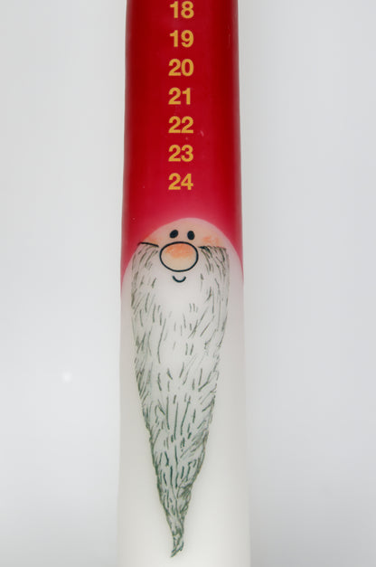 Tomte - Adventskalender-Kerze - 39 cm