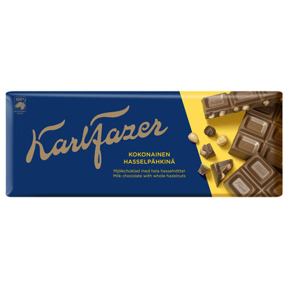 Karl Fazer - Milchschokolade mit ganzen Haselnüssen - 200 g