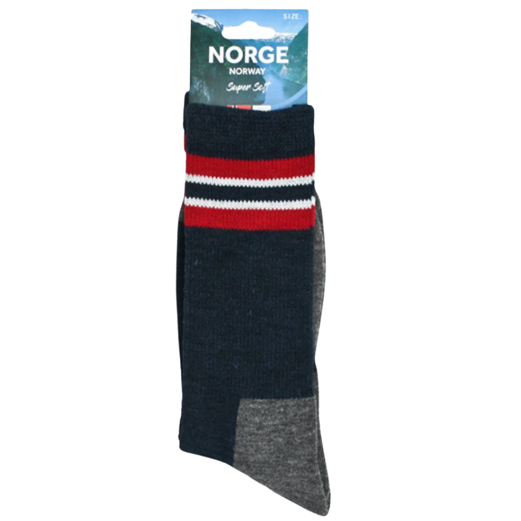 Wandersocken mit Norwegen-Flagge - Blau