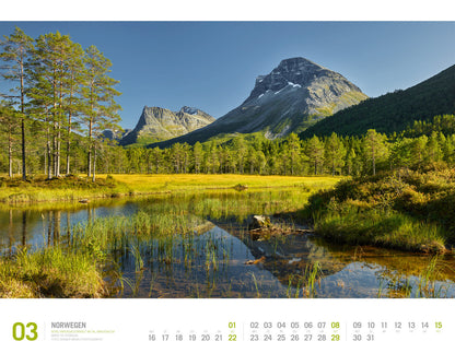 Norwegen - Wandkalender 2026 - 54 x 42 cm - Ackermann Kunstverlag