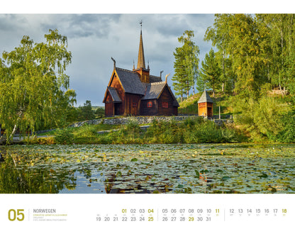 Norwegen - Wandkalender 2025 - 54 x 42 cm - Ackermann Kunstverlag