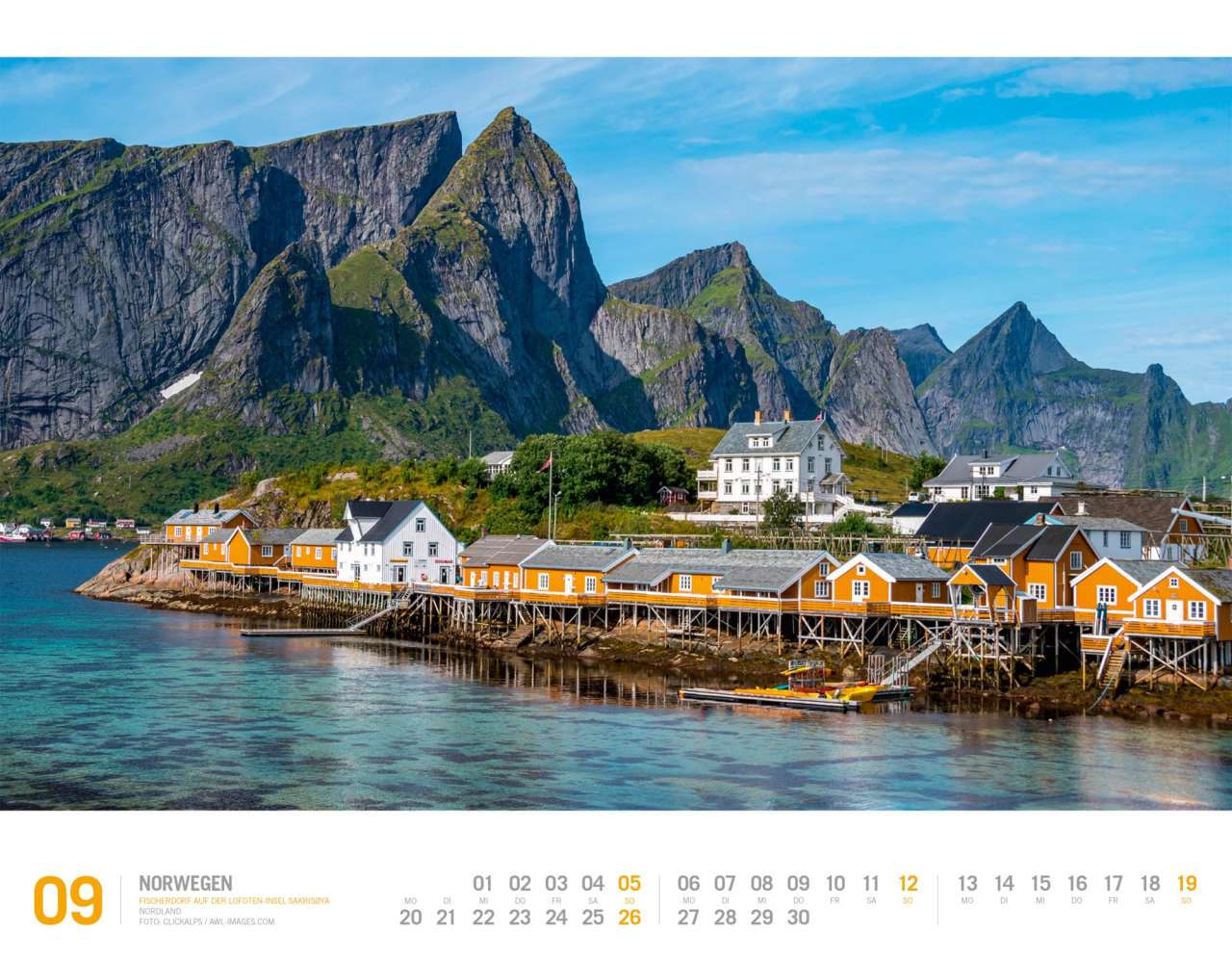 Norwegen - Wandkalender 2027 - 54 x 42 cm - Ackermann Kunstverlag