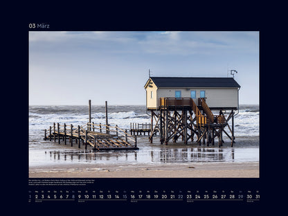 Wilde Nordsee - Wandkalender 2026 - 60 x 45 cm - Kunth Verlag