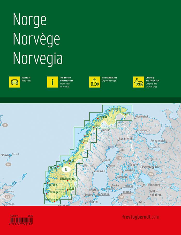 Norwegen Autoatlas 1:250.000 - 1:400.000