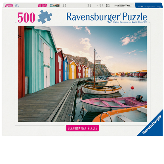 Bootshäuser in Smögen - Schweden - 500 Teile Puzzle